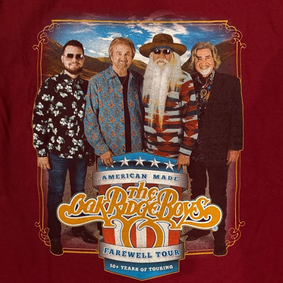 Gildan Other - Maroon Oak Ridge Boys Farewell Tour Graphic Tee country vintage band t-shirt